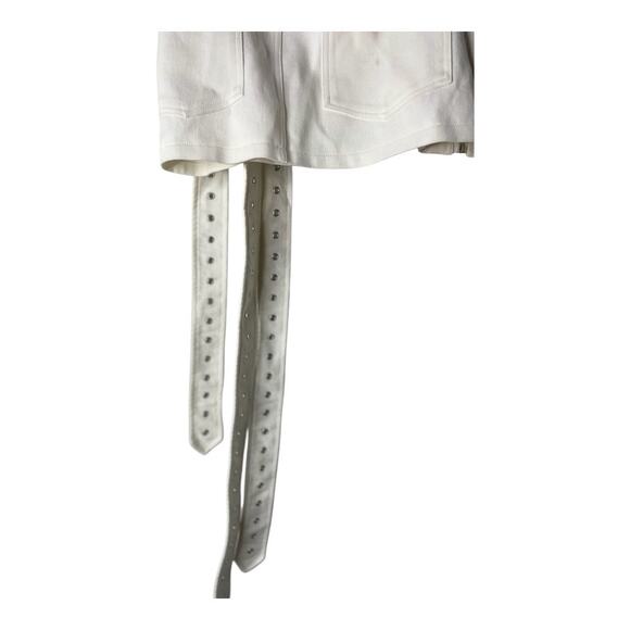 Aniye Records Lex Mini Skirt Denim Buckle Strap Edgy Chic Grunge Y2K Milk Sz 40 - Picture 13 of 13